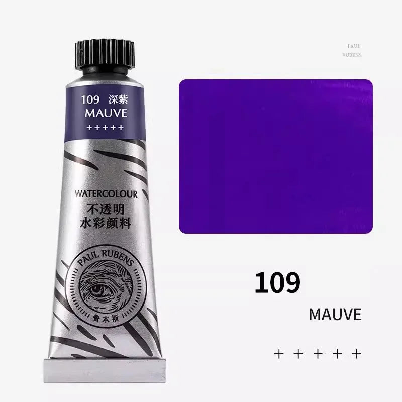 Paul Rubens 36 Colors Non-transparent Watercolor Paint Tube 15ml Professional Watercolour For Painting Anime Art Supplies