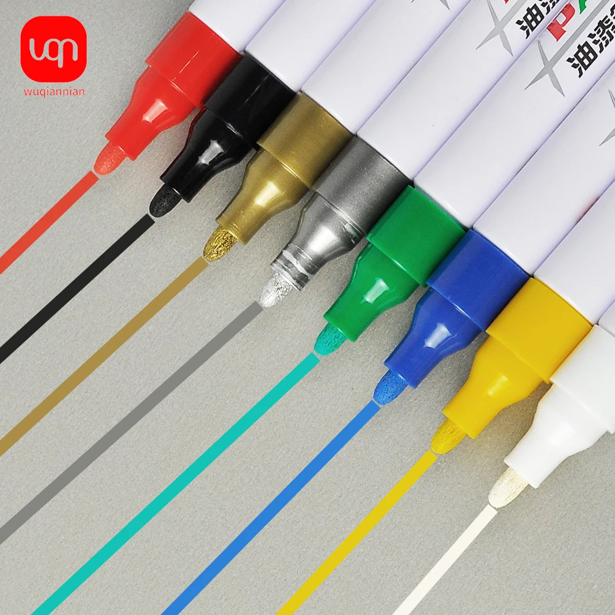 WQN-1PC Business Office Student Paint Pen, Waterproof Permanent Tire Position Marking Pen, Multi-Color, School Office Stationery