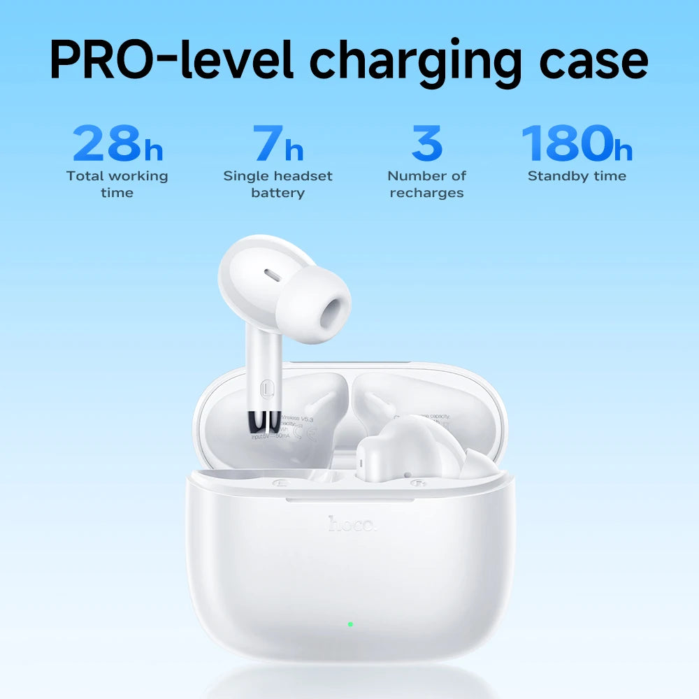 HOCO EQ2 Wireless Bluetooth 5.3 Earbuds - Touch Control Sports Headphones with Microphone