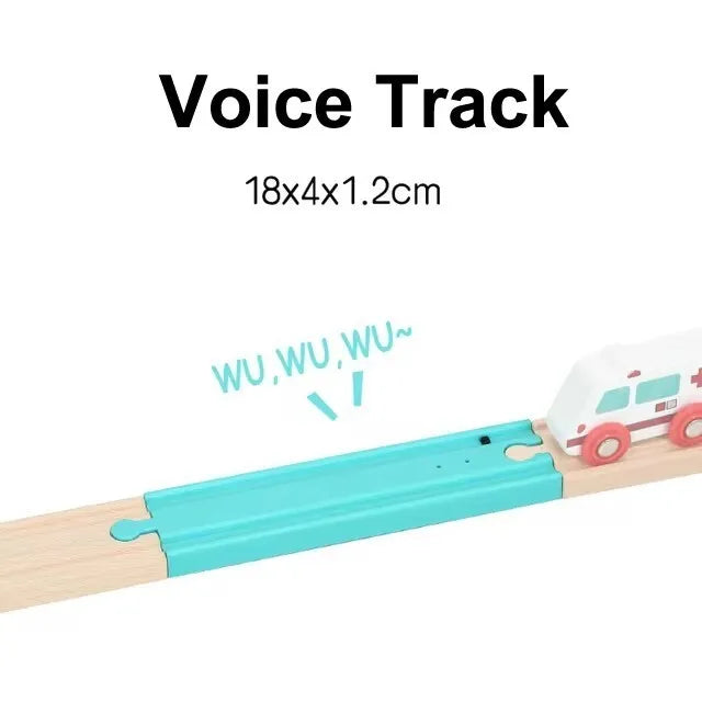 All Kinds of Wooden Track Accessories Beech Wooden Railway Train Track Parts fit Brand Wood Tracks Toys for Children Gifts