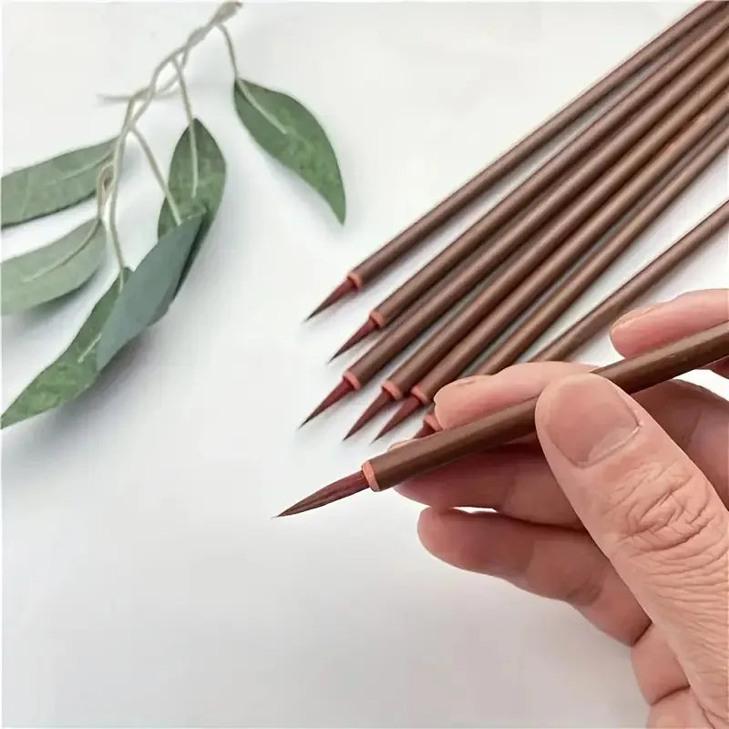 3-20pcs Detail Paint Brush Fine Pointed Tip Miniature Brushes For Acrylic Watercolor Oil Drawing Brush