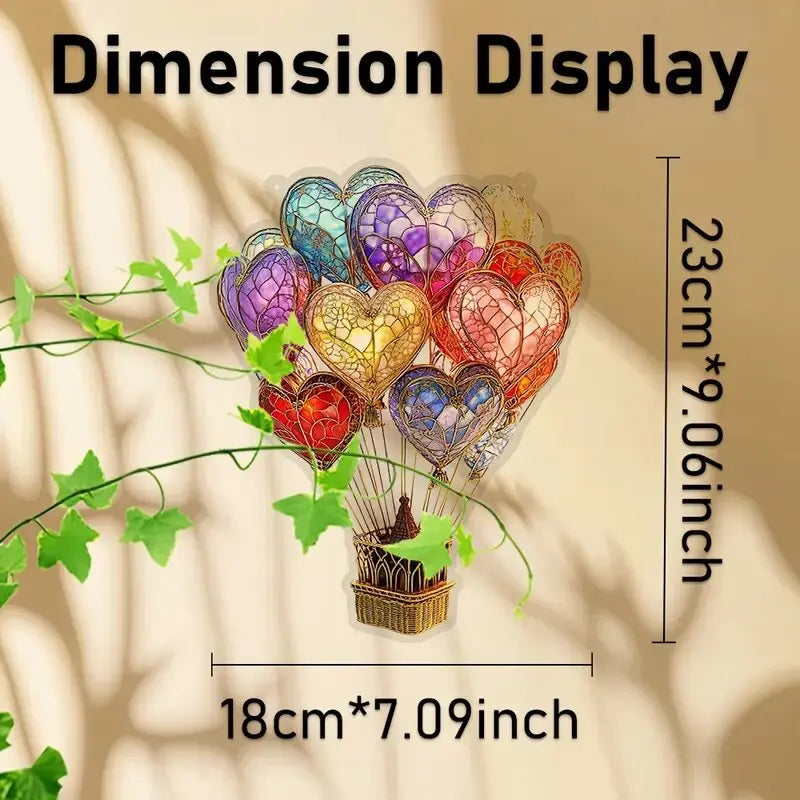 Love Balloon Hot Air Balloon Lantern Valentine's Day Decoration Acrylic Pendant New Fashion Simple Home Decorations Hangings
