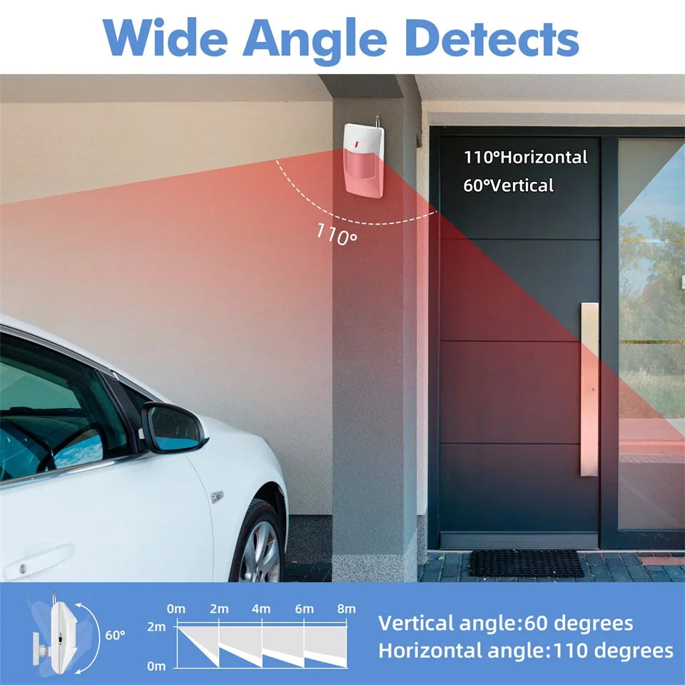 KERUI 120db Siren Alarm System WiFi Tuya Smart Speaker Alarm Kit with Motion Sensor Door Sensor for Home Security Protection