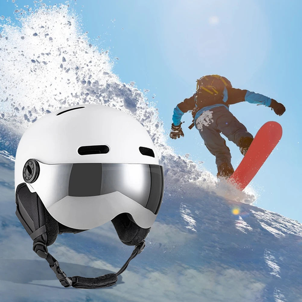 Winter Ski Helmet Snowboard Helmet with Goggles Skiing Helmet ABS Shell Protective EPS Foam Snow Helmet for Men Women