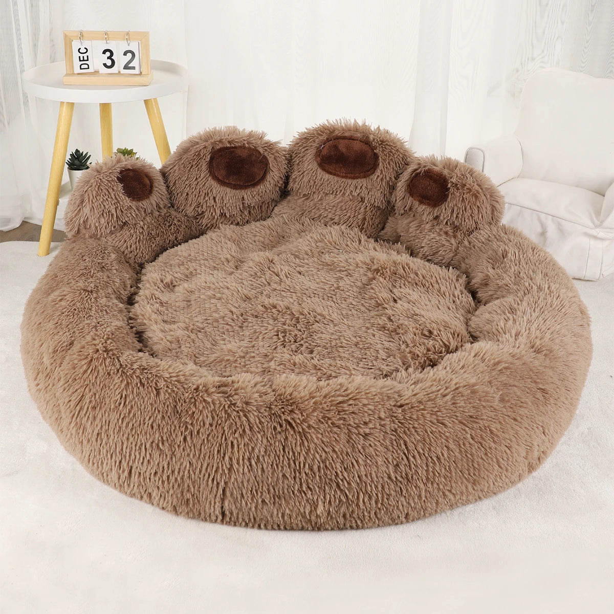 Premium Plush Dog Sofa Bed - Winter Warm Pet Basket for All Sizes