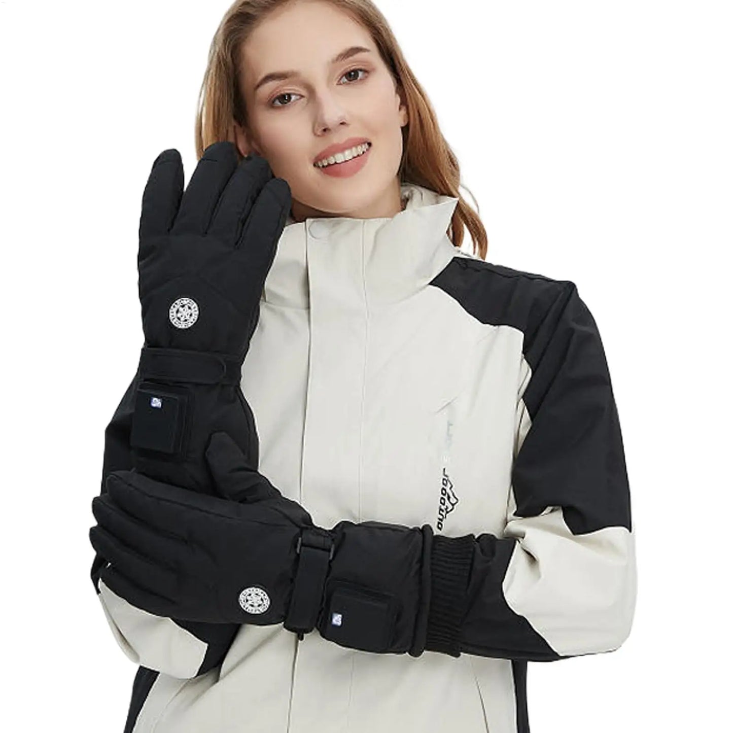 Heated Gloves for Women Rechargeable with 3 Temp Settings Electric Winter Gloves Waterproof Warm for Skiing Snowboarding Hiking