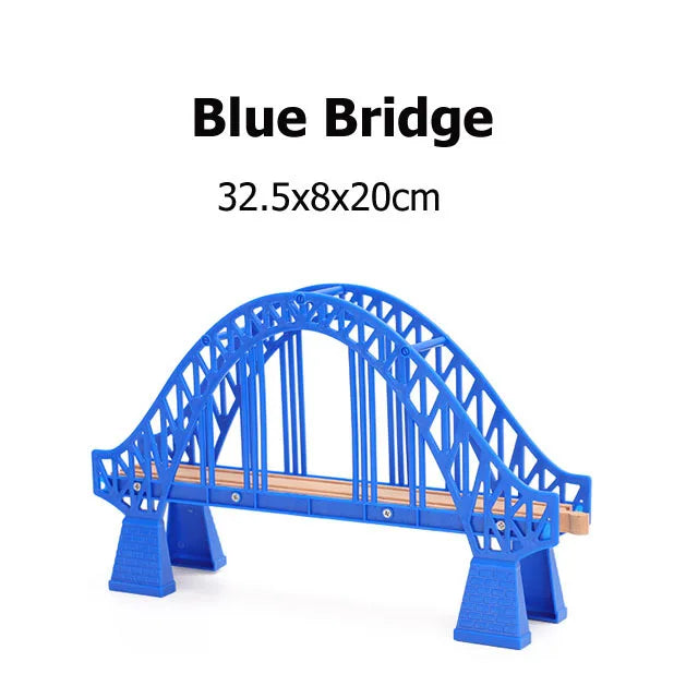 Kids Railway Toys Wooden Train Track All Kinds of Bridge Track Accessories fit for Biro Wood Tracks Toys for Children Gift