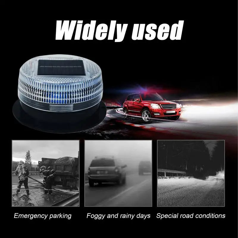 Solar Warning Light Safety Flash Lights Solar Industrial LED Warning Lights Waterproof Safety Warning Flashing Lights with