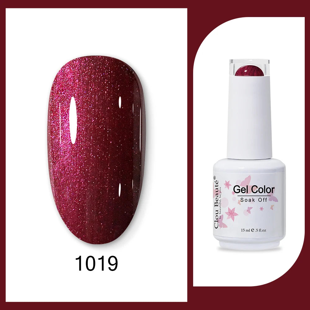 Clou Beaute 15ml HEMA TPO FREE Gel Nail Polish Bright Dark Army Green Gel Lacquer Semi Permanent Art Organic  Nail Gel Varnish