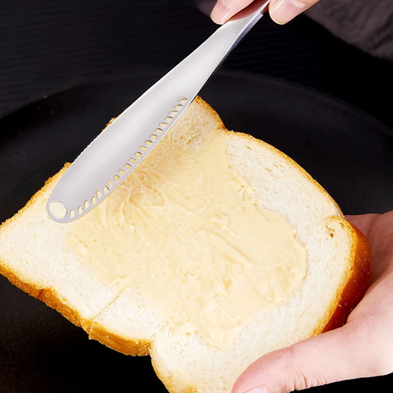 3-in-1 Stainless Steel Butter Knife - Multi-Function Spreader for Butter, Cheese & Jam