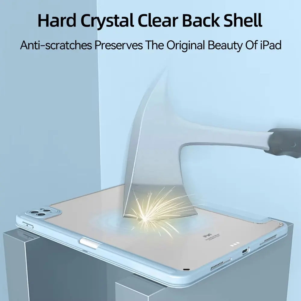For iPad Air 11 M2 Case For 2024 Air 13 M2 Pro 11 13 M4 for 10th Gen Air 4 5 10.2 7 8 9th Pro 11 12.9 Mini 6 Acrylic Smart Case
