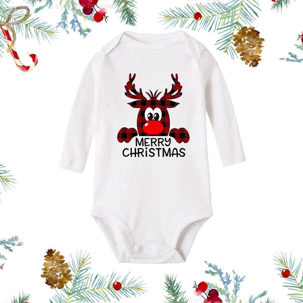 Premium My First Christmas Baby Romper - Snowman Print Long Sleeve Outfit