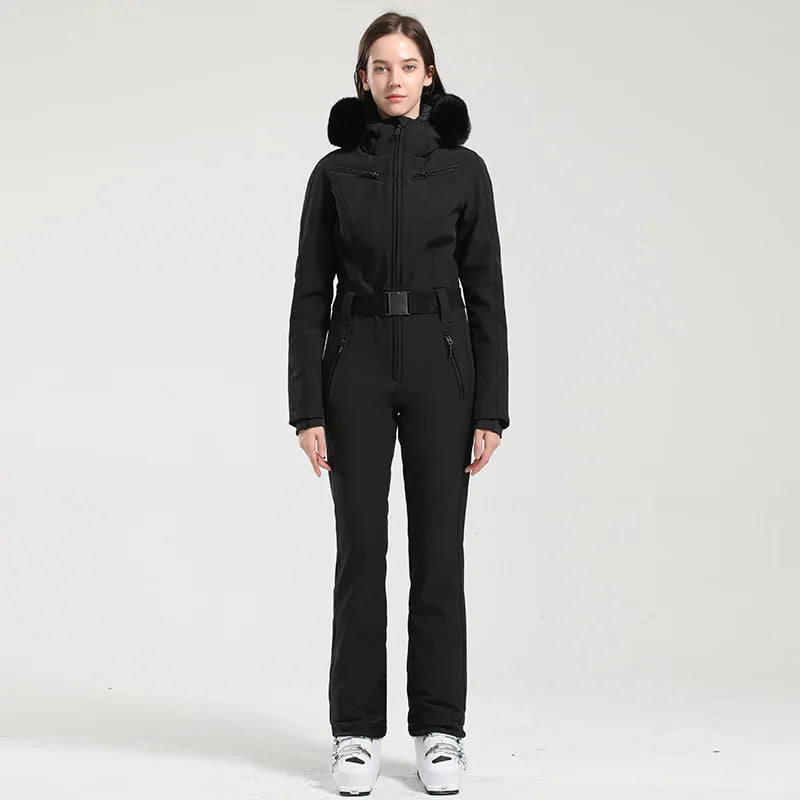 Ski Suit for Women, Jumpsuit, Thermal, Thicken, Waterproof, Windproof, Outdoor Sport Wear, Snowboard, Mountain, New, Winter