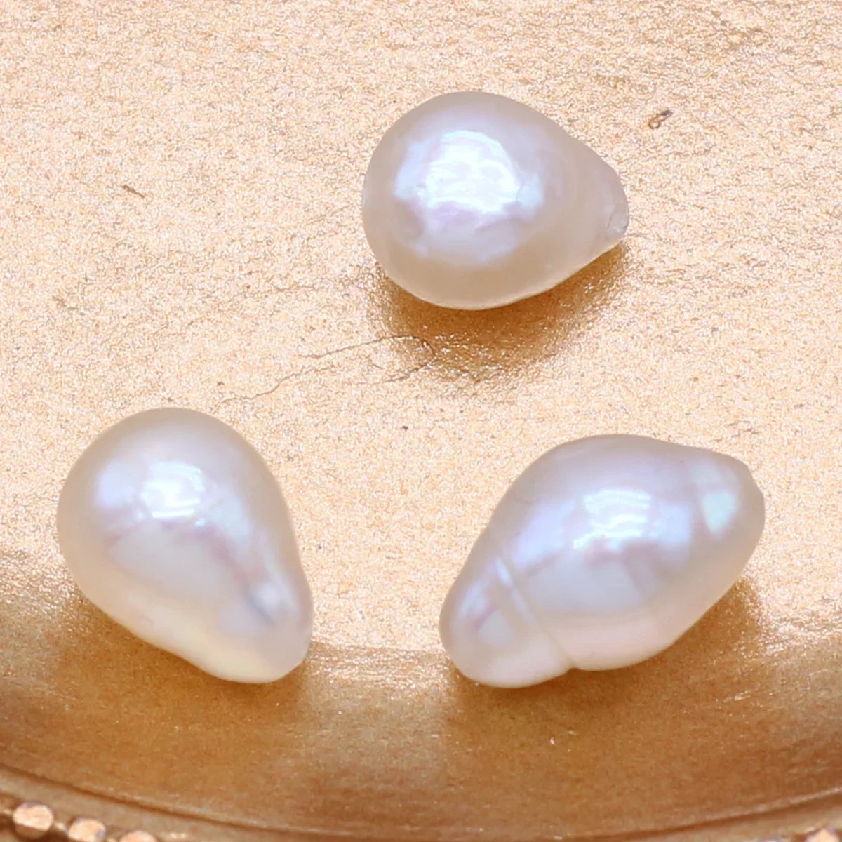 3pcs/lot Natural Freshwater Pearl Beads No Hole Irregular Pearl Loose Beads for DIY Necklace Jewelry Accessories