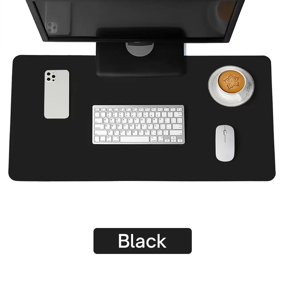 Large Size Office Computer Desk Protector Mat PU Leather Waterproof Non Slip Mouse Pad Desktop Keyboard Desk Pad Gaming Mousepad