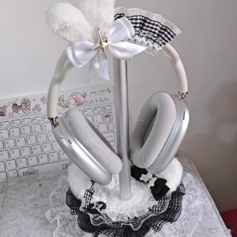 Plush Headphone Stand Customized Cute Headphone Storage Rack Desktop Gaming Esports Earphone Display Stand Headphone Accessories
