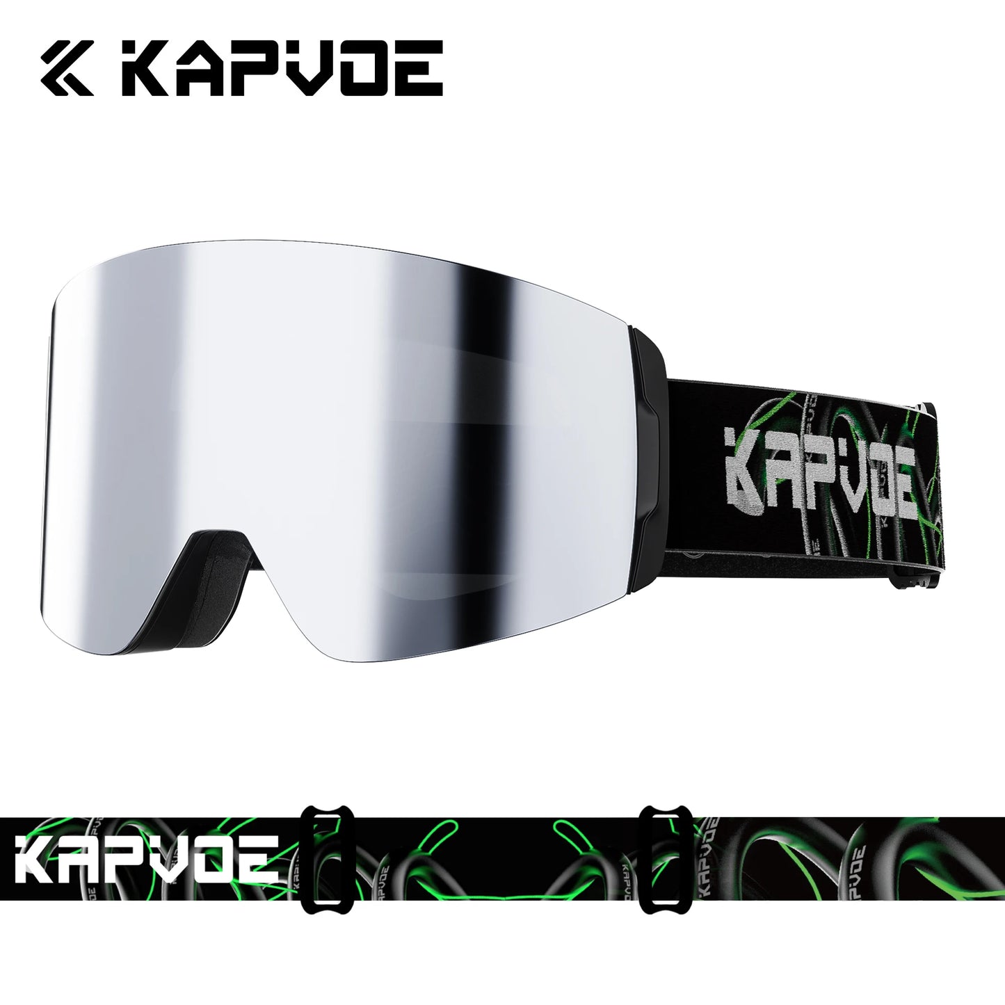 KAPVOE Photochromic Skiing Glasses Anti-fog Winter  for Men Women Outdoor Sports Glasses Racing Backcountry Skiing Snow Eyewear