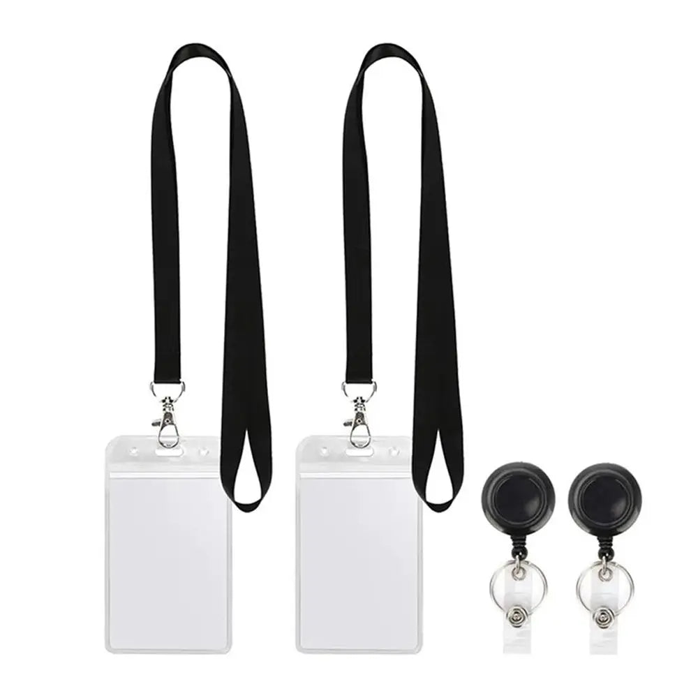 Supplies Key Neck Strap Badge Holder Badge Clip Name Card Holder Badges Set Lanyard Retractable Badge Holder ID Card Holder