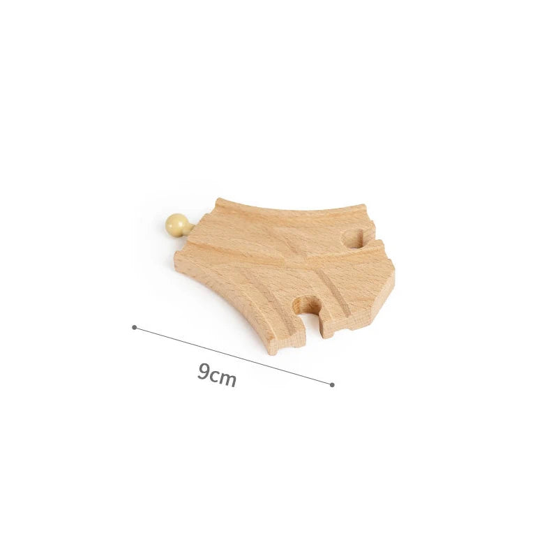 Wooden Train Track Accessories Universal Wooden Railway Tracks Bridge Parts Adapters Fit for All Brand Train Toys Birthday Gifts