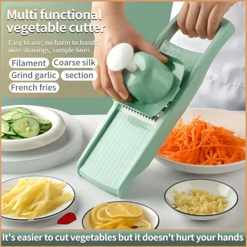 Multifunctional Vegetable Slicer & Grater with Handle - Kitchen Cutting Tool