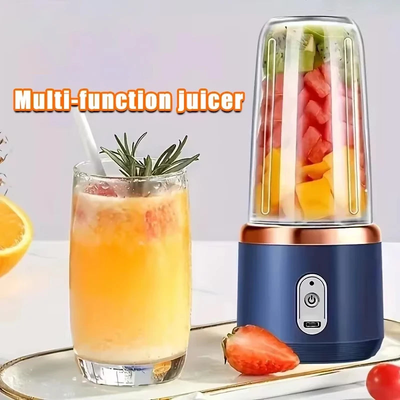 Electric Juicer Cup Portable USB Multifunction Double Cup Juicer Fruit Blender Milkshake Juice Cup Smoothie Blender