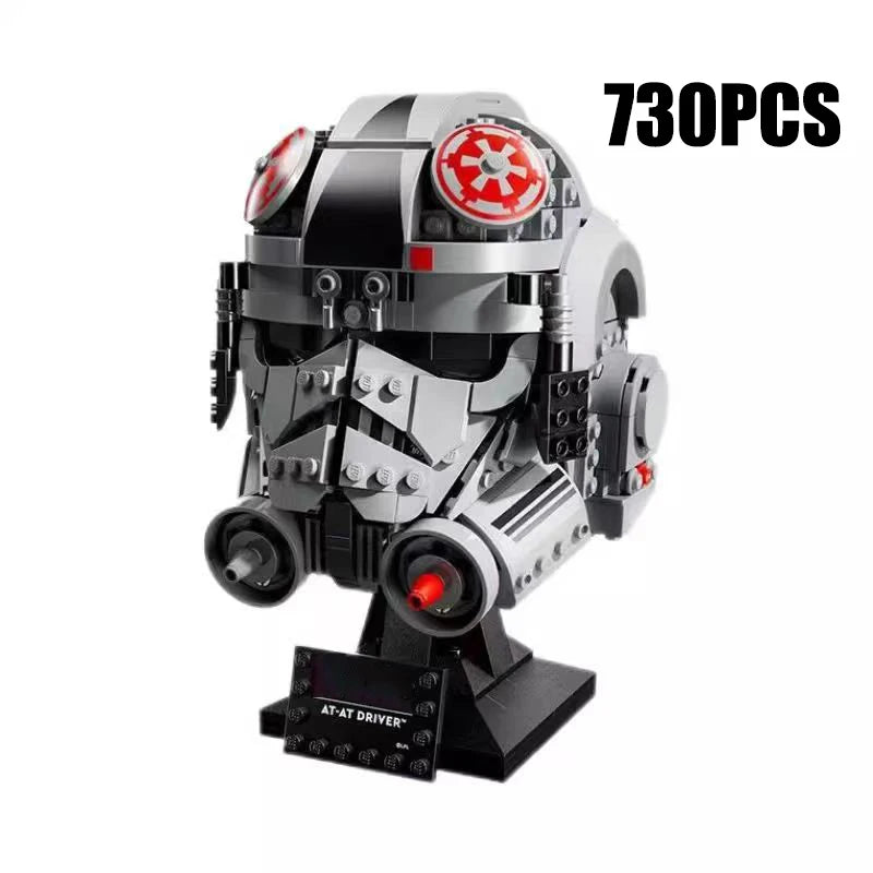 Space Wars Galaxy Warriors Helmet Building Blocks 75327 TIE Fighter Pilot Darth Vader The Mandalorian Luke Hat Bricks Toys Gifts