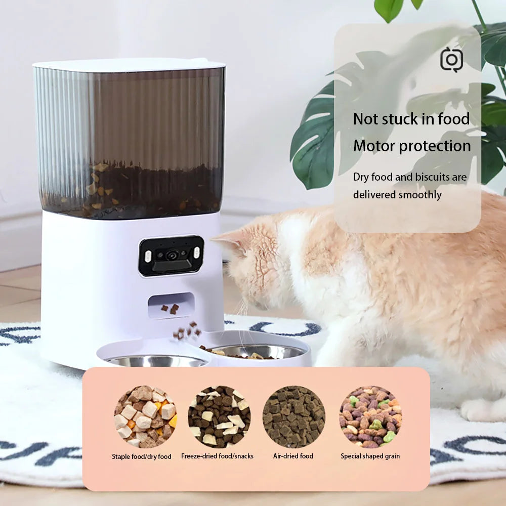 Premium 5L Smart Automatic Pet Feeder - Camera & Voice Recorder