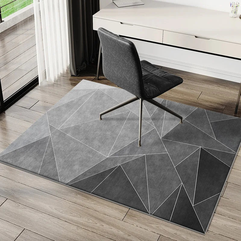 VIKAMA Crystal Velvet Carpet Easy to Take Care of Living Room Desk Computer Gaming Swivel Chair Non-slip Mat Bedroom Floor Mat