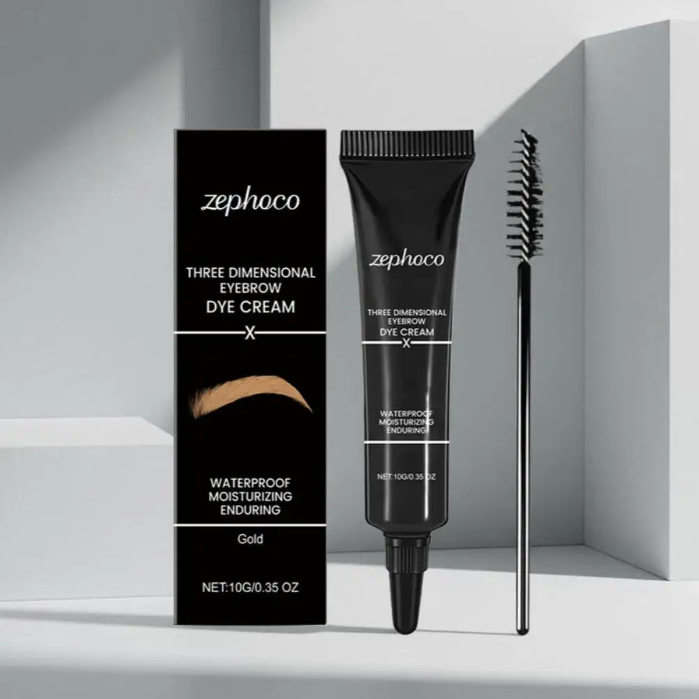 10g 3D Eyebrow Dyeing Cream Lasting Natural  Shape Smooth Waterproof Multi-functional Black Brown Gold Modification Eyebrow Blam