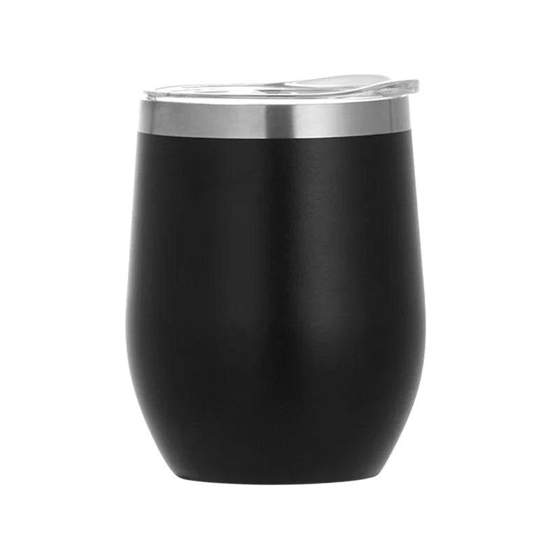 12oz Eggshell Wine Glass Stainless Steel Thermos Bottle Beer Mugs Thermal Cup for Beers Insulated Coffee Cup Travel Tumbler