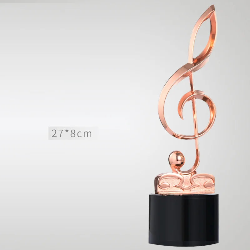 Creative Music and Singing Trophy, Metal Microphone Award, Excellent Employees Competition Souvenir, Custom Home Decoration, 1Pc