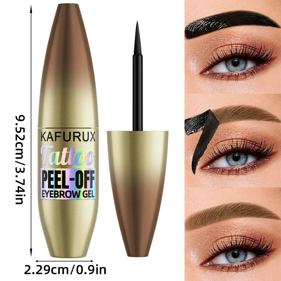 5 color waterproof tattoo eyebrow peel off tint with stencils-semi-permanent eyebrow tint easy to apply eye makeup long lasting