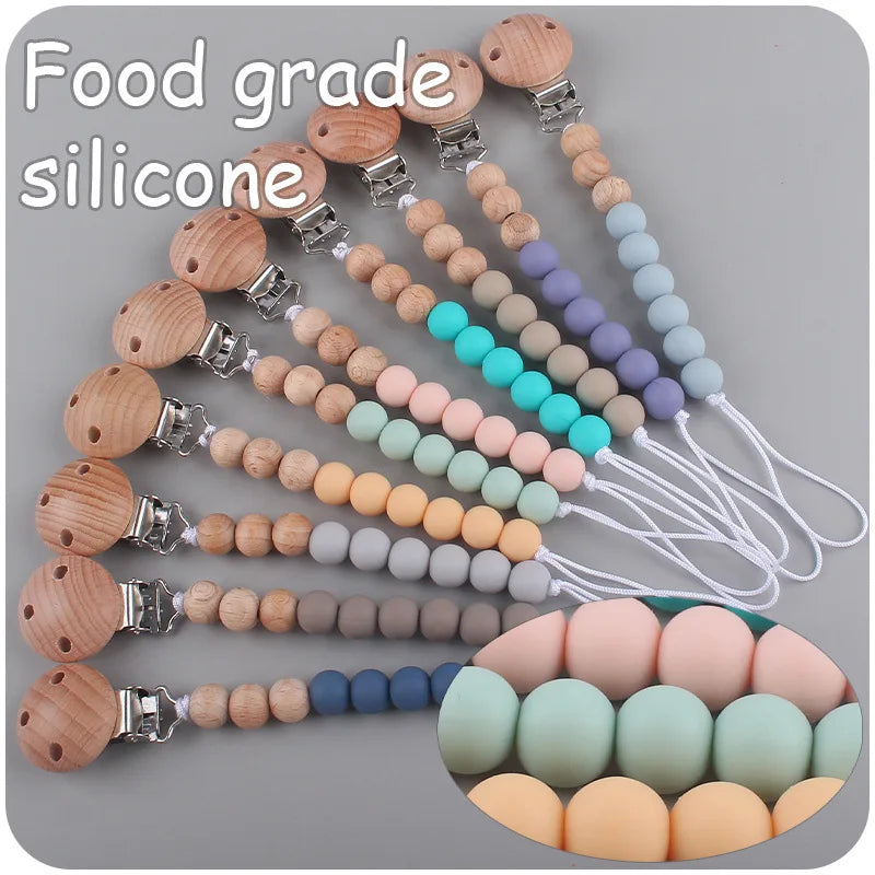 Premium Silicone Pacifier Clip - Anti-Drop Baby Soother Chain