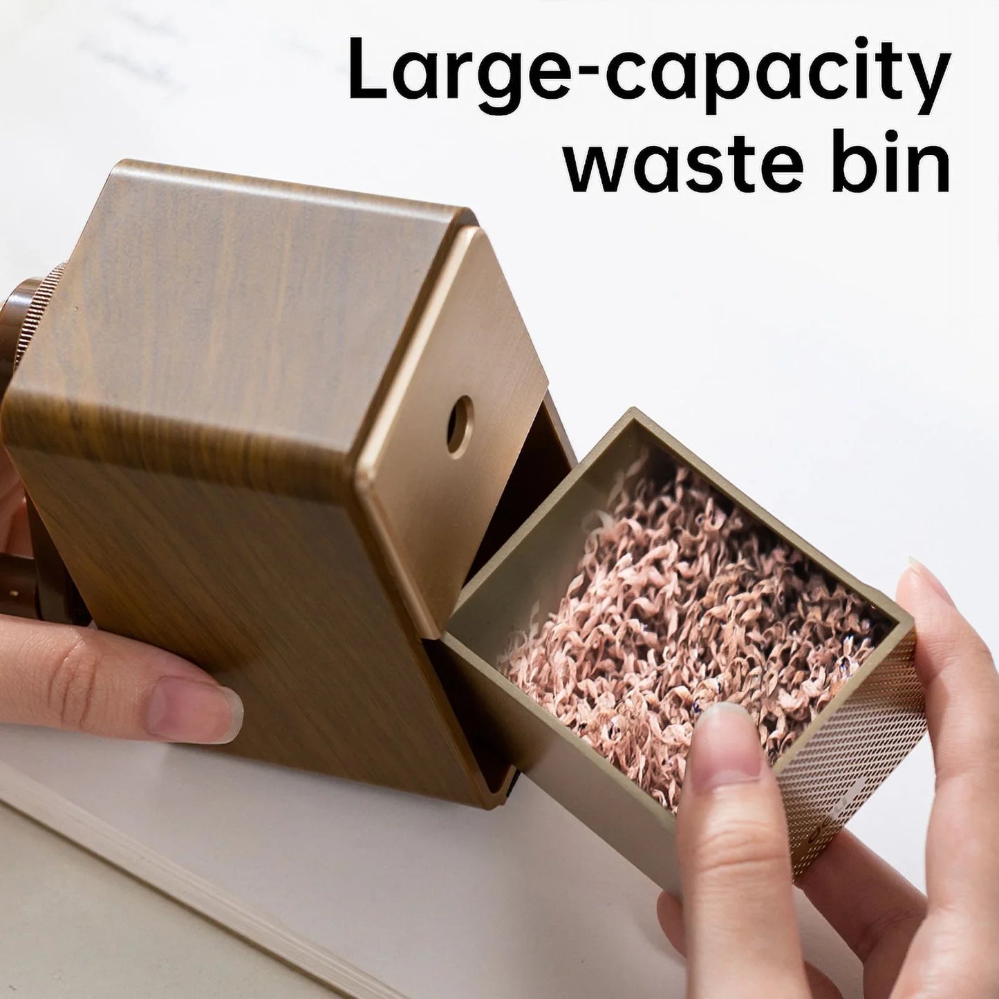 Deli Adjustable Hand Crank Pencil Sharpener - Professional Desktop Sharpener with Long-Lasting Blade