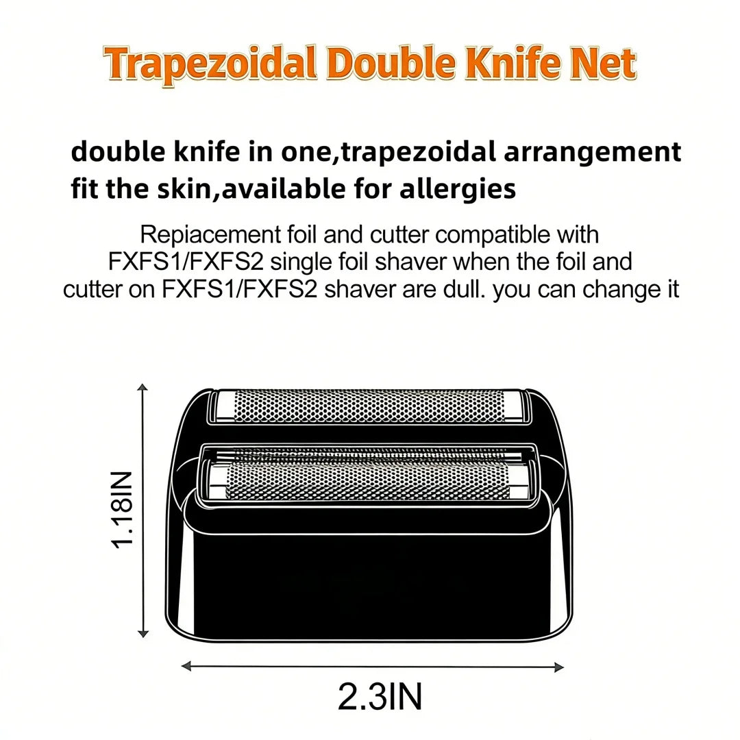 Replacement Foil and Cutter ONLY Fit For Babyliss PRO FXFLS2 UV Double Foil Shavers Replacement Head Blade
