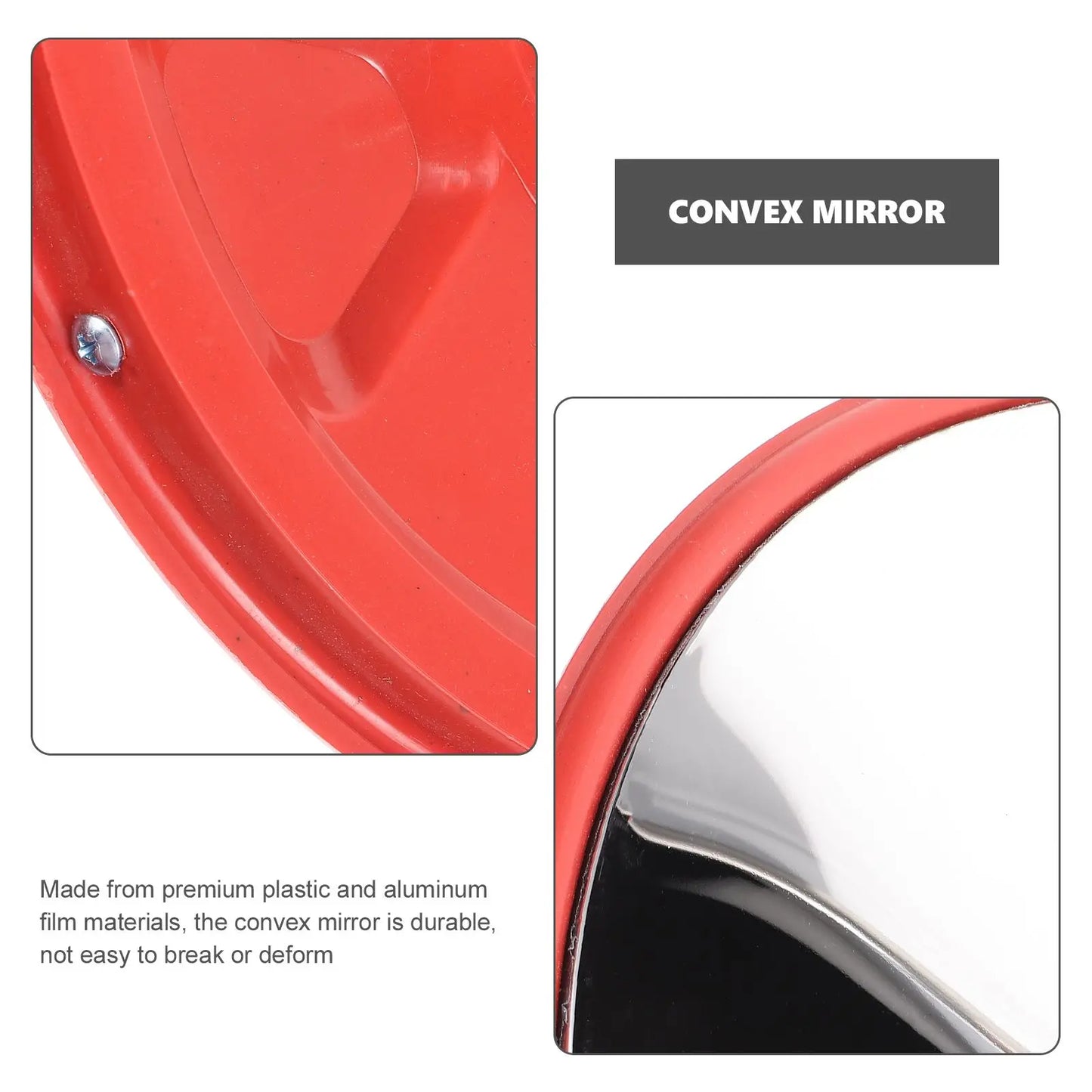 16/30cm Outdoor Traffic Convex PC Mirror Wide Angle Blind Spot Corner Road Parking Safety Traffic Signal Convex Mirror Road