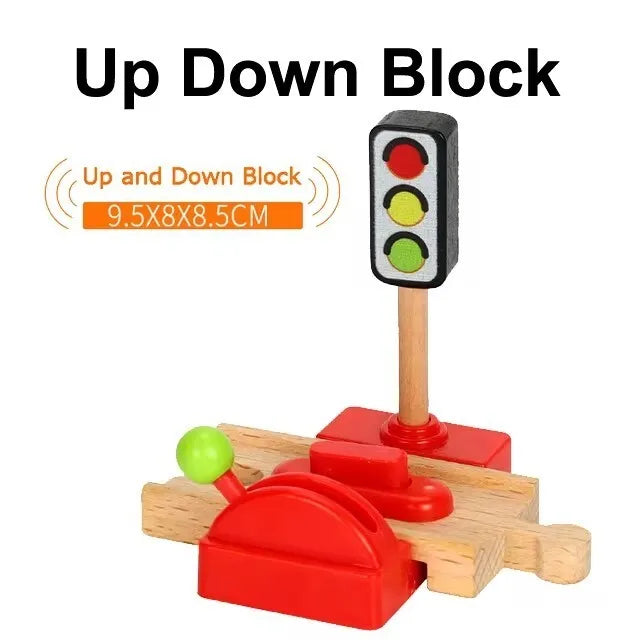 All Kinds of Wooden Track Accessories Beech Wooden Railway Train Track Parts fit Brand Wood Tracks Toys for Children Gifts
