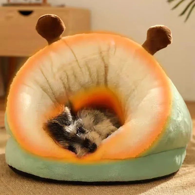 Winter Warm Small Dog Kennel Bed Breathable Dog House Cute Slippers Shaped Dog Bed Cat Sleep Bag Foldable Washable Pet House