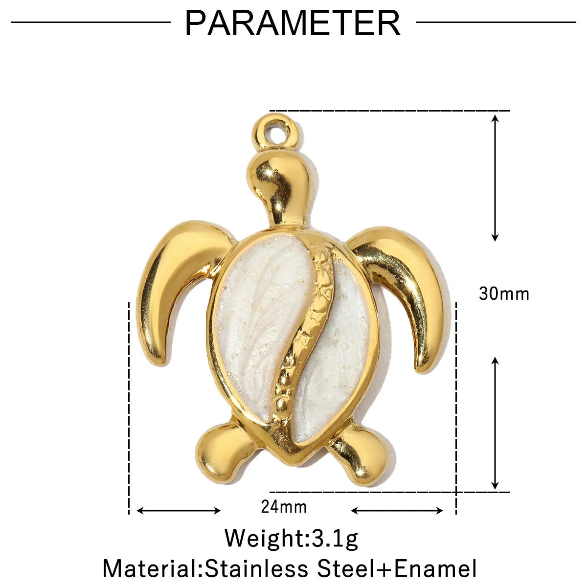 3pcs/Lot Enamel Elephant Hamsa Hand Stainless Steel DIY Charms Turtle Bee Neaclace Pendant Jewelry Accessory