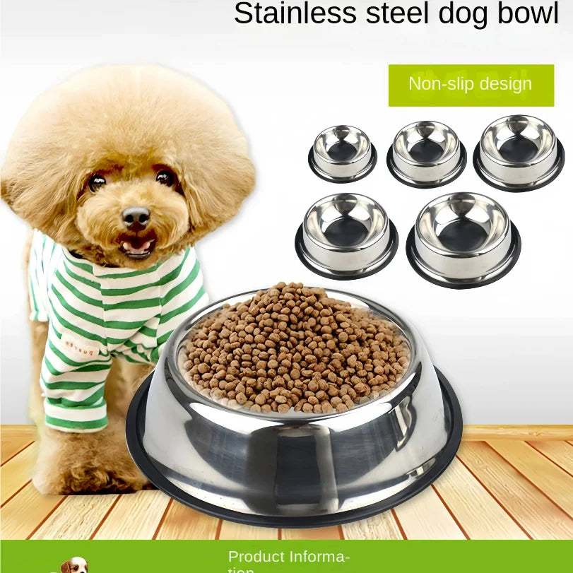 Premium Stainless Steel Pet Bowl - Durable Feeding & Drinking Bowl