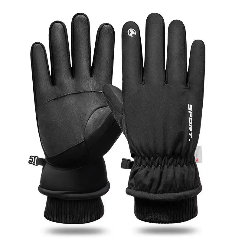 Winter men's gloves waterproof and cold-proof thickened outdoor cycling warm gloves winter fishing cycling ski gloves