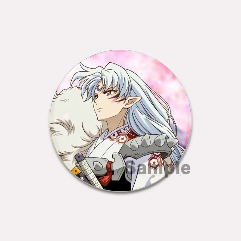 Comic Brooches about Sesshomaru and Rin,Cosplay Cartoon Badge Handmade Cute Enamel Pins for Backpack Clothes Collar Accessories
