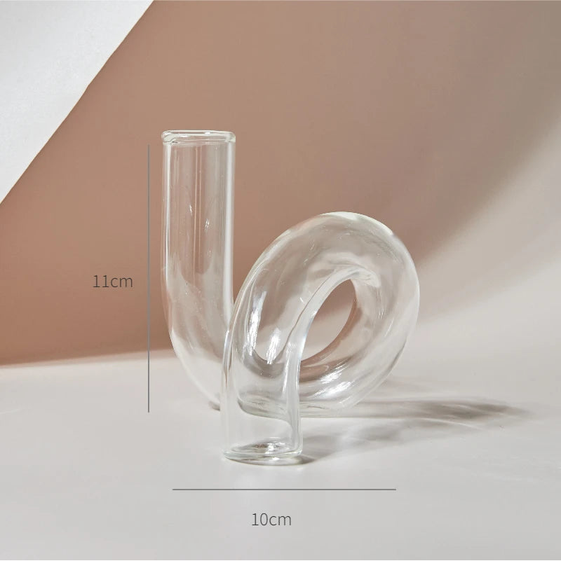 Modern Glass Candleholder Nordic Home Decor Clear Glass Candle Holder Candlelight Home Decoration Ornaments Candel Holder