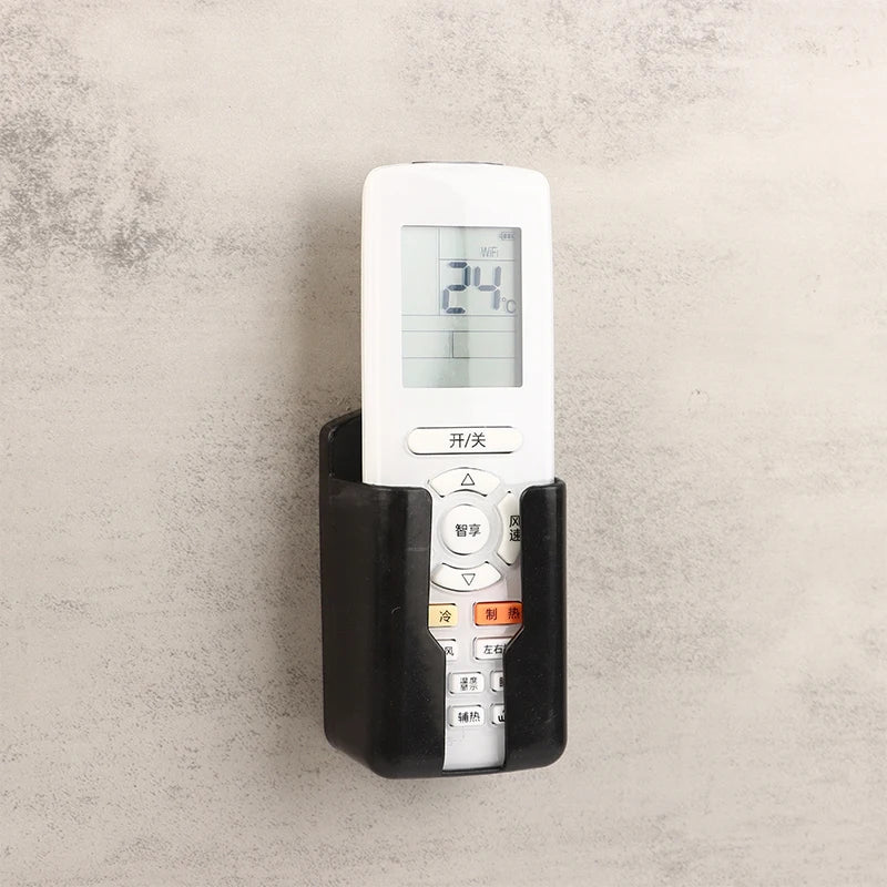 Hot 1PC Wall Mounted Remote Control Holder Organizer Air Conditioner Storage Box Durable Non Perforated Wall Stand Holder