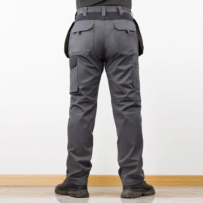 Summer Thin Cargo Pants Men's Multi-pocket Tear Resistance Stretch Trousers Outdoor Site Working Wear-resistant Pants Workwear