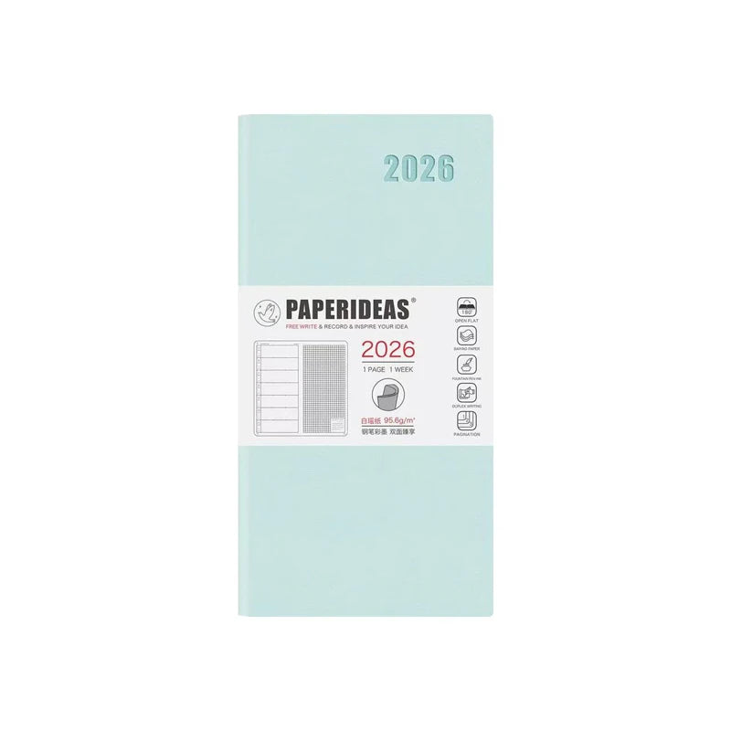 Kinbor 2026 One Page A Week Daily Time Weekly Planner Book Organizer Schedule Books Self Disciplined Punch Efficiency Manual