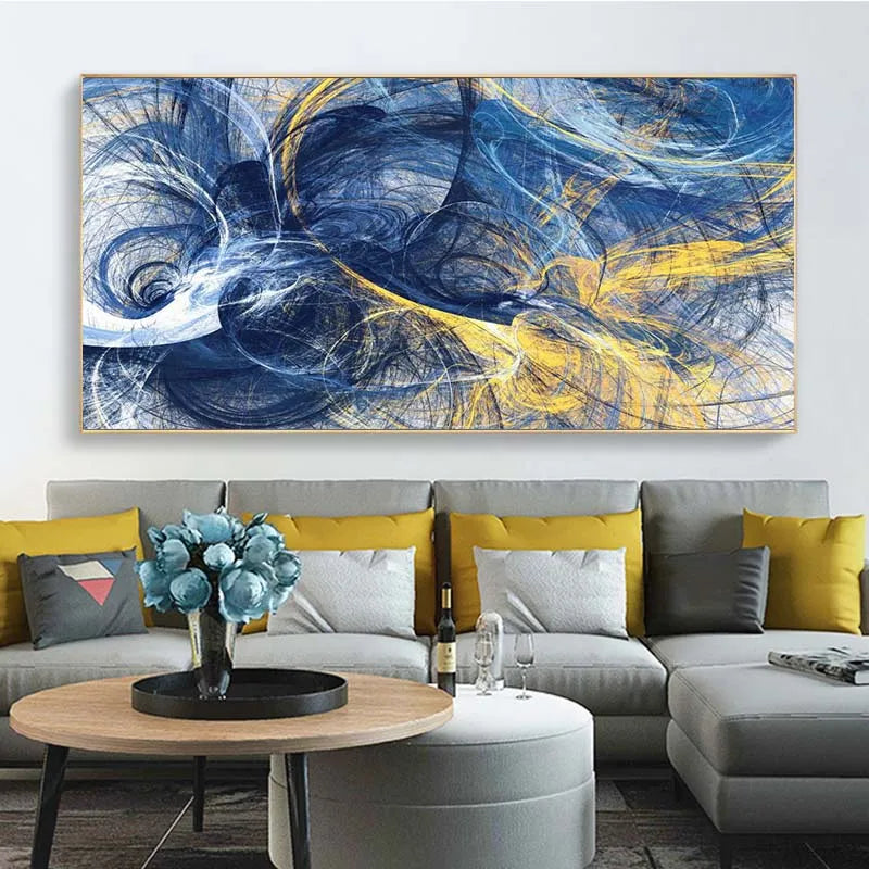 Abstract Colorful Canvas Painting Quadro Flower Posters and Prints Wall Art Pictures Cuadros Living Room Home Decor No Frame