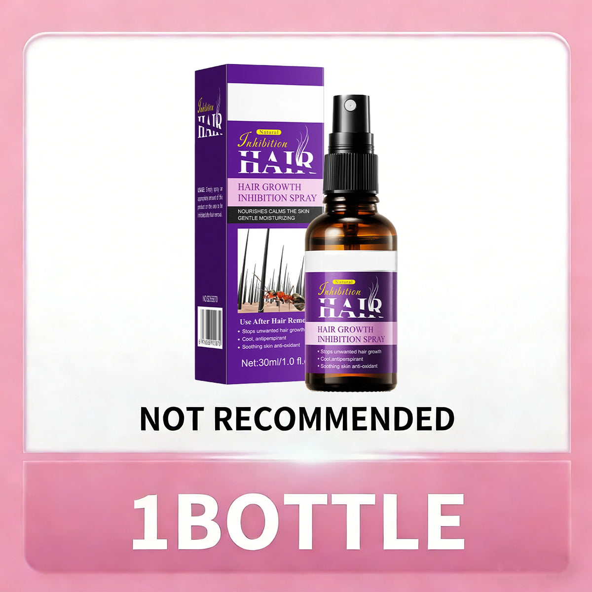 2026 New Natural Body Hair Inhibiting Spray Gentle Care Moisturizing Serum Slow Hair Growth for Thigh Armpit Chest Skin