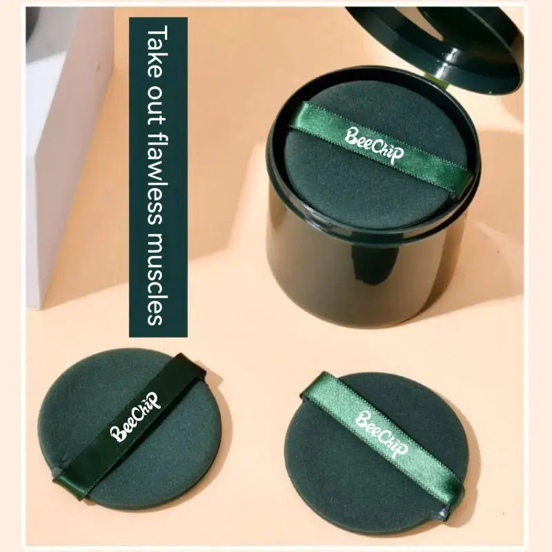 7-Piece Powder Puff Set with Storage Box - Anti-Bacterial Makeup Sponges