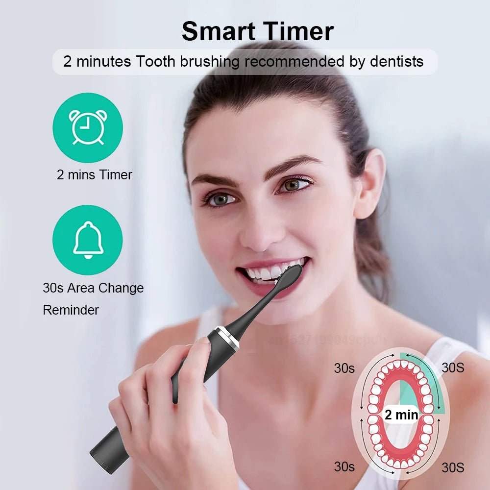 Sonic Electric Toothbrush - USB Rechargeable with Whitening Technology